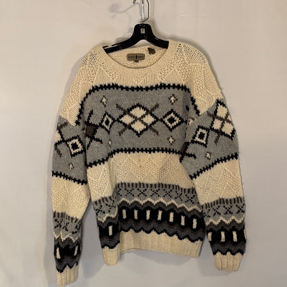 Robert Stock Vintage Crew Neck Sweater Size Large 1990s